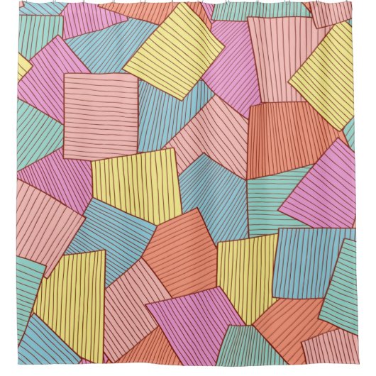 Abstract patroon douchegordijn (Voorkant)