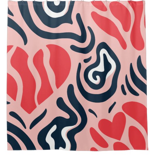 abstract patroon douchegordijn (Voorkant)