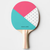 Abstract patroon driehoeken tafeltennisbatje (Achterkant)