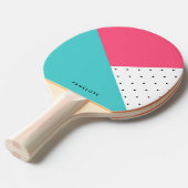 Abstract patroon driehoeken tafeltennisbatje (Voorkant Gekanteld)