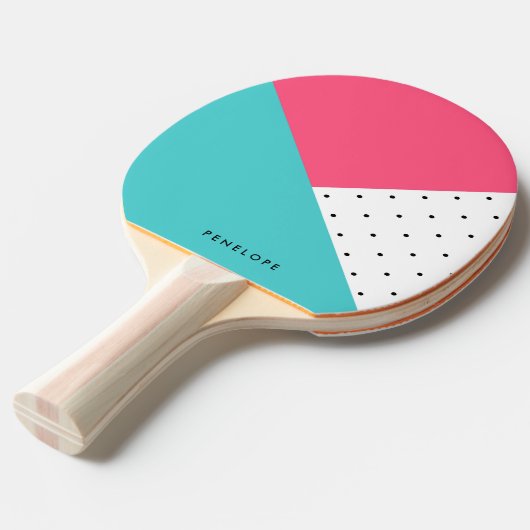 Abstract patroon driehoeken tafeltennisbatje (Voorkant Gekanteld)