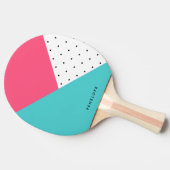 Abstract patroon driehoeken tafeltennisbatje (Zijkant)