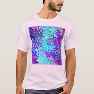 Abstract Patroon Expressief Levendig Ontwerp T-shirt