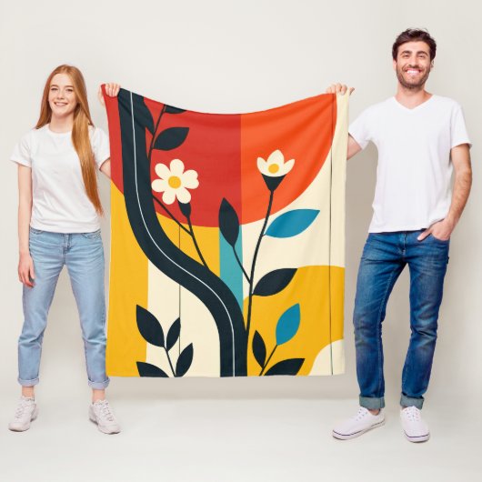 abstract patroon fleece deken (In situ)
