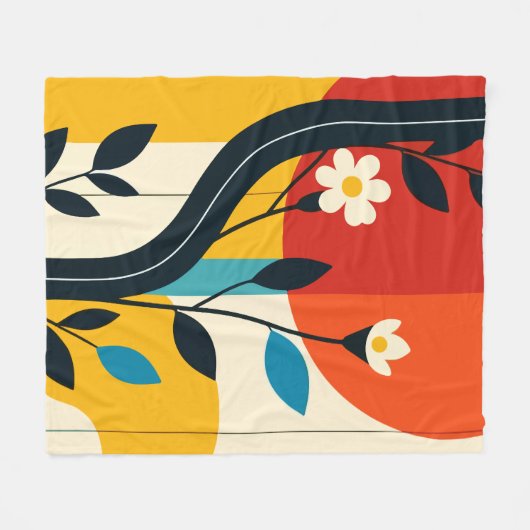 abstract patroon fleece deken (Voorkant (Horizontaal))
