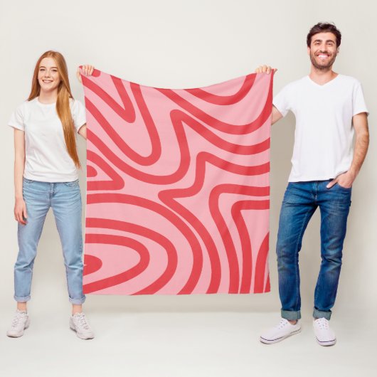 abstract patroon fleece deken (In situ)