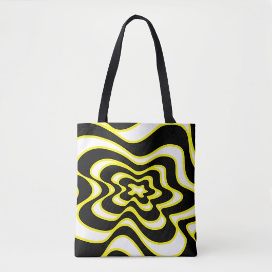 Abstract patroon - geel tote bag (Voorkant)