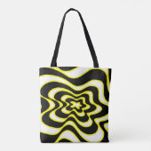 Abstract patroon - geel tote bag (Achterkant)