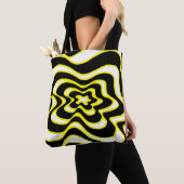 Abstract patroon - geel tote bag (Dichtbij)