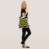 Abstract patroon - geel tote bag (Op model)