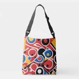 Abstract patroon geïnspireerd door Bauhaus Crossbody Tas