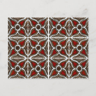 Abstract patroon geïnspireerd op de Portugese Azul Briefkaart