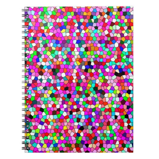 abstract patroon, gekleurd mozaïekbehangpapier, ge notitieboek (Voorkant)