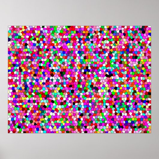abstract patroon, gekleurd mozaïekbehangpapier, ge poster (Voorkant)