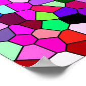 abstract patroon, gekleurd mozaïekbehangpapier, ge poster (Hoek)
