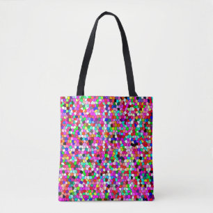 abstract patroon, gekleurd mozaïekbehangpapier, ge tote bag