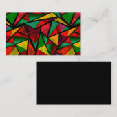 Abstract patroon: geometrische retro modern B Visitekaartje (Voorkant / Achterkant)