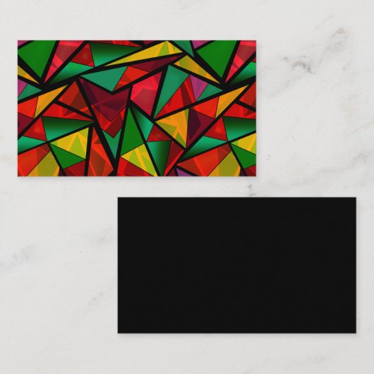 Abstract patroon: geometrische retro modern B Visitekaartje (Voorkant / Achterkant)