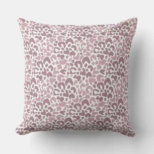Abstract patroon gespikkeld bruin en beige kussen