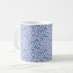 Abstract patroon gespikkeld grijs en blauw koffiemok