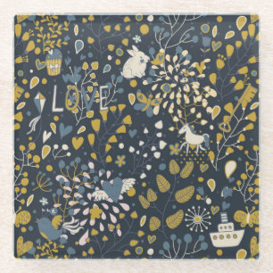 Abstract  patroon glazen onderzetter