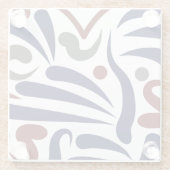 abstract patroon glazen onderzetter (Achterkant)