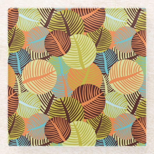 Abstract patroon glazen onderzetter (Voorkant)