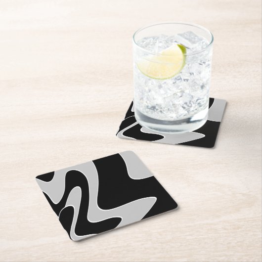 Abstract patroon - grijs kartonnen onderzetters (Insitu)