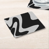 Abstract patroon - grijs kartonnen onderzetters (Schuin)