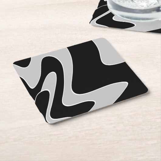 Abstract patroon - grijs kartonnen onderzetters (Schuin)