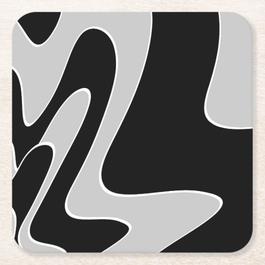 Abstract patroon - grijs kartonnen onderzetters (Voorkant)