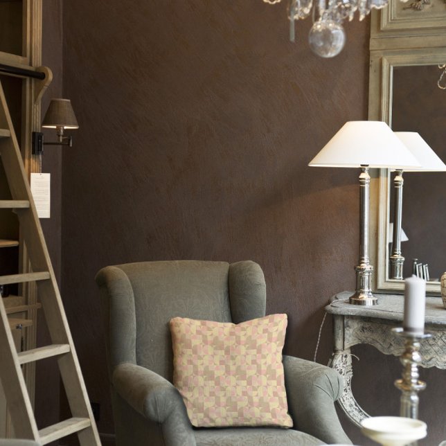 Abstract patroon grijs roze beige wervel buitenkussen (Creator heeft geüpload)