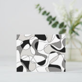 Abstract patroon - grijs, zwart en wit. briefkaart (Staand voorkant)