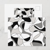 Abstract patroon - grijs, zwart en wit. briefkaart (Voorkant / Achterkant)