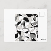 Abstract patroon - grijs, zwart en wit. briefkaart (Achterkant)