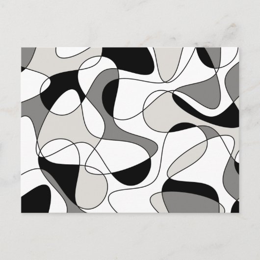 Abstract patroon - grijs, zwart en wit. briefkaart (Voorkant)
