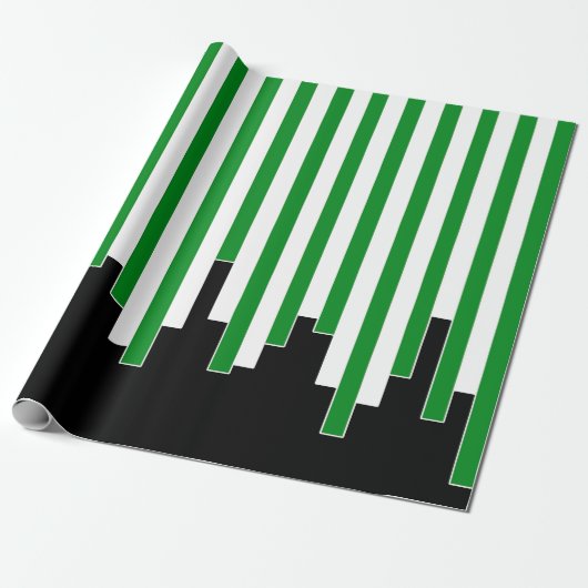 Abstract patroon - groen cadeaupapier (Uitgerold)