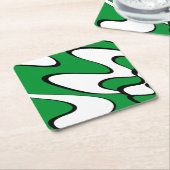Abstract patroon - groen kartonnen onderzetters (Schuin)