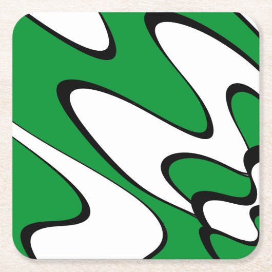 Abstract patroon - groen kartonnen onderzetters (Voorkant)