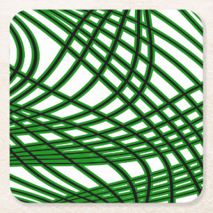Abstract patroon - groen kartonnen onderzetters