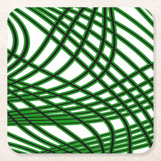 Abstract patroon - groen kartonnen onderzetters (Voorkant)