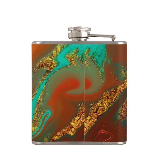 abstract patroon heupfles (Achterkant)