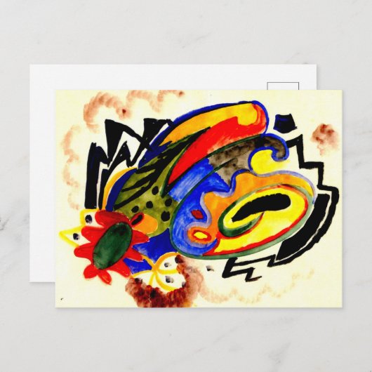 Abstract Patroon I door August Macke Briefkaart (Voorkant / Achterkant)