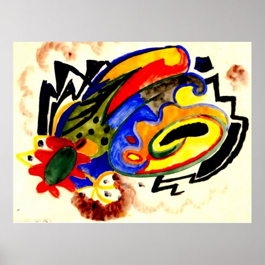 Abstract Patroon I door August Macke Poster (Voorkant)