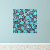Abstract patroon in Aboriginal-stijl Canvas Afdruk (Insitu (Houten vloer))