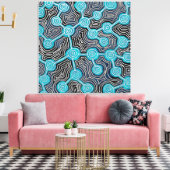 Abstract patroon in Aboriginal-stijl Canvas Afdruk (Insitu (Woonkamer))