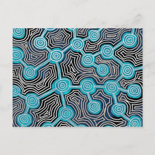 Abstract patroon in Aboriginal-stijl met levenslij Briefkaart (Voorkant)