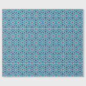 Abstract patroon in blauw en grijs cadeaupapier (Vlak)