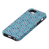 Abstract patroon in blauw en grijs Case-Mate iPhone case (Onderkant)