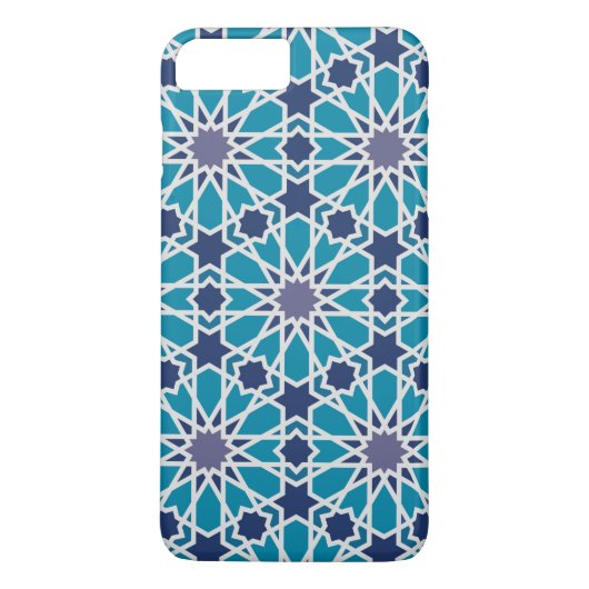 Abstract patroon in blauw en grijs Case-Mate iPhone case (Achterkant)